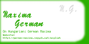 maxima german business card